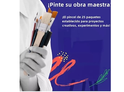 Foto 4 | Foto 4 | Xtellar Super-set De Pinceles Premium Para Pintura Acuarela Acrílica Y Óleo Juego De 25