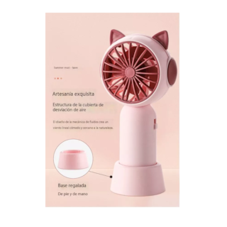 Foto 2 | Foto 2 | Ventilador de Mano Recargable Rosa