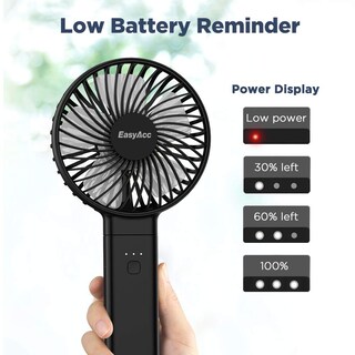 Foto 3 | Foto 3 | Ventilador Portátil EasyAcc 20 Horas 4 Velocidades 1 Pieza - Venta Internacional