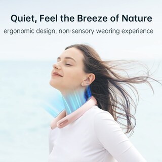 Foto 6 | Foto 6 | Ventilador de Cuello Jisulife Portátil Sin Aspas Rosa - Venta Internacional