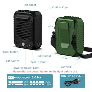 Foto 5 | Foto 5 | Ventilador con Clip Civpower Portátil 3 Velocidades - Venta Internacional