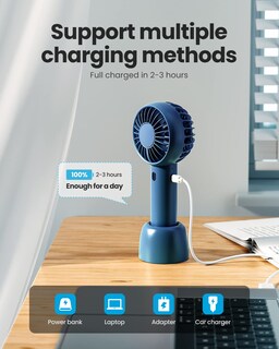 Foto 6 | Foto 6 | Mini Ventilador Portátil Gaiatop Bp26 Azul Marino Recargable - Venta Internacional.