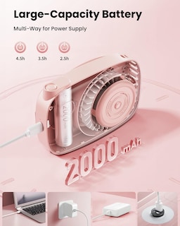 Foto 5 | Foto 5 | Ventilador De Cuello Portátil Gaiatop Mini Recargable Con Espejo Giratorio De 360° - Venta Internacional.