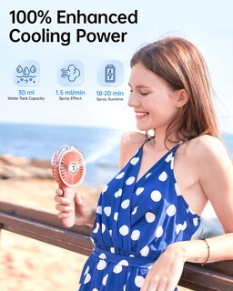 Foto 2 | Foto 2 | Ventilador Nebulizador Portátil Sweetfull Plegable 180° Con Tanque De Agua De 30 Ml - Venta Internacional.