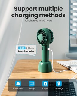 Foto 6 | Foto 6 | Mini Ventilador Portátil Gaiatop Bp26 Recargable Verde Marino - Venta Internacional.