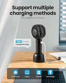 Foto 6 | Foto 6 | Ventilador Portátil Gaiatop Negro-Venta Internacional