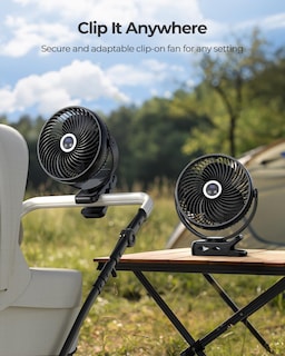 Foto 5 | Foto 5 | Ventilador Portátil con Clip Koonie de 10000 mAh 8 Pulgadas con Linterna Led - Venta Internacional