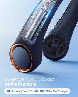 Foto 4 | Foto 4 | Ventilador de Cuello Gaiatop Portátil Recargable con 3 Velocidades y Diseño sin Aspas - Venta Internacional