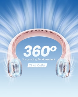 Foto 3 | Foto 3 | Ventilador de Cuello Gaiatop Portátil Rosa-Venta Internacional