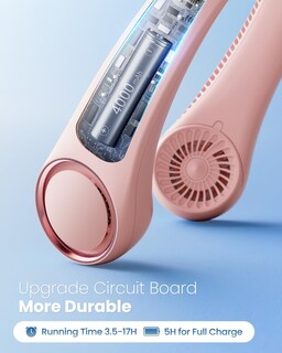 Foto 4 | Foto 4 | Ventilador de Cuello Gaiatop Portátil Rosa-Venta Internacional