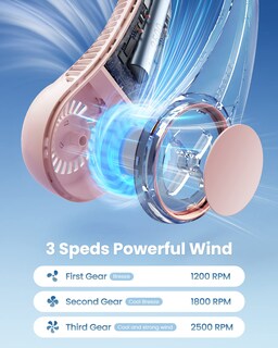 Foto 6 | Foto 6 | Ventilador de Cuello Gaiatop Portátil Rosa-Venta Internacional