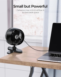 Foto 2 | Foto 2 | Ventilador con Clip Koonie USB Strong Wind Ultrasilencioso Negro - Venta Internacional