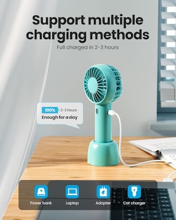 Foto 6 | Foto 6 | Ventilador Portátil Gaiatop Bp26 De 3 Velocidades Recargable Por Usb - Venta Internacional