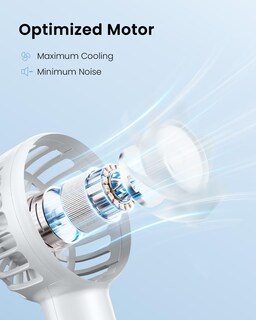 Foto 5 | Foto 5 | Ventilador Portátil Gaiatop Mini De Mano De 3 Velocidades, 2000 Mah, Blanco - Venta Internacional.