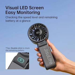 Foto 4 | Foto 4 | Ventilador Portátil Jisulife Life7 2024 Con Pantalla Led 5000 Mah Negro - Venta Internacional.