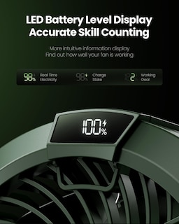 Foto 6 | Foto 6 | Ventilador Portátil para Acampar Gaiatop de 8 Pulgadas con Linterna LED de 4000 mAh - Venta Internacional