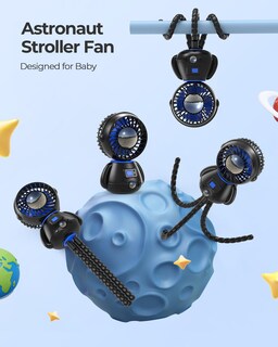 Foto 2 | Foto 2 | Ventilador Portátil Para Cochecito Koonie Astronaut Con Trípode De 3 Velocidades - Venta Internacional.