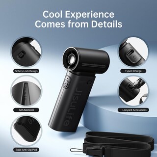 Foto 5 | Foto 5 | Turboventilador Portátil Jisulife Portátil Recargable Por Usb 3600 Mah - Venta Internacional.