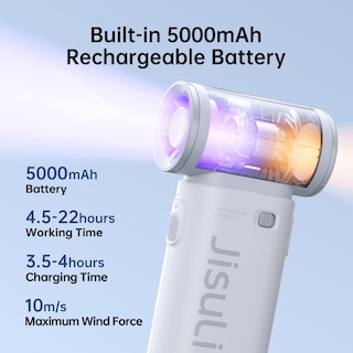 Foto 2 | Foto 2 | Ventilador De Mano Jisulife Life9 Turbo 5000 Mah Recargable Por Usb - Venta Internacional.