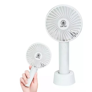 Foto 4 | Foto 4 | Ventilador Mini Portátil Recargable Usb Con Base Y Mano Para Viajar Oficina Estudiar En Casa Color Blanco
