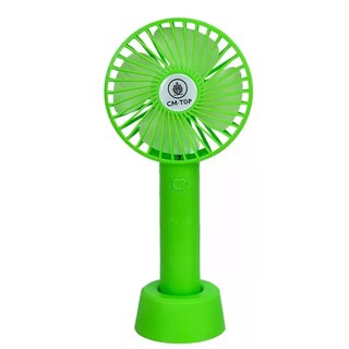 Foto 3 | Foto 3 | Mini Ventilador De Mano Portátil Recargable 3 Velocidades Con Base Y Mano Color Verde