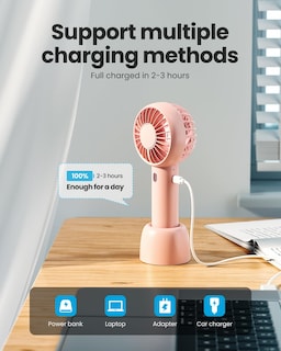 Foto 6 | Foto 6 | Mini Ventilador Portátil Portátil Gaiatop De 3 Velocidades, Recargable Por Usb - Venta Internacional.