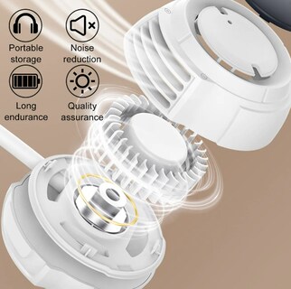 Foto 4 | Foto 4 | Ventilador Portátil De Cuello Xtellar 360° Recargable  Ajustable Y Con Potente Viento