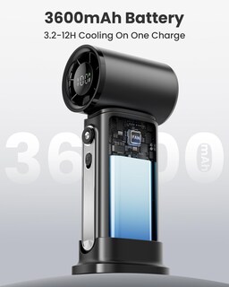 Foto 5 | Foto 5 | Ventilador Portátil Koonie 19000 Rpm 100 Velocidades 3600 Mah Negro - Venta Internacional.