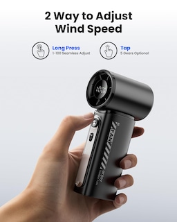 Foto 7 | Foto 7 | Ventilador Portátil Koonie 19000 Rpm 100 Velocidades 3600 Mah Negro - Venta Internacional.
