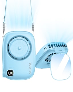 Foto 1 | Foto 1 | Ventilador De Cuello Gaiatop Mini Led Recargable 3 Velocidades Giro 360° Azul - Venta Internacional.