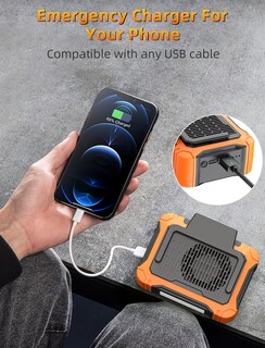 Foto 6 | Foto 6 | Ventilador Con Clip De Cintura Koonie De 10000 Mah Con Panel Solar Que Funciona Durante 30 Horas - Venta Internacional.