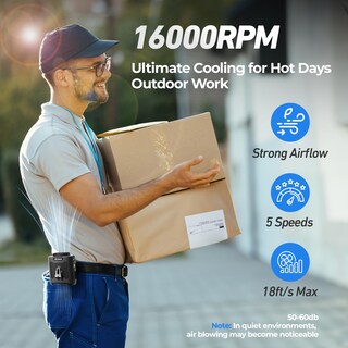 Foto 5 | Foto 5 | Ventilador De Cintura Amacool Portátil Con Clip 10000 Mah Recargable - Venta Internacional.