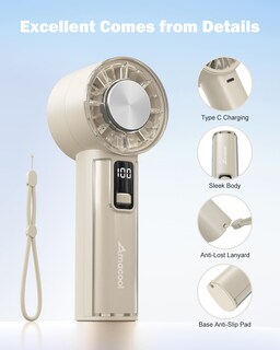 Foto 7 | Foto 7 | Ventilador Portátil Amacool Recargable Con Enfriador De Hielo De 18 Horas - Venta Internacional.
