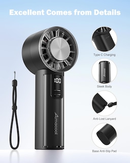 Foto 7 | Foto 7 | Ventilador Portátil Amacool Recargable Con Enfriador De Hielo De 18 Horas - Venta Internacional.