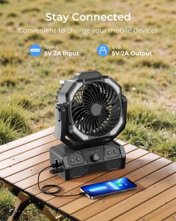 Foto 6 | Foto 6 | Ventilador Portátil Recargable Koonie De 8 Pulgadas Con 27 Horas De Trabajo - Venta Internacional.