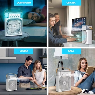 Foto 5 | Foto 5 | Ventilador de Aire Acondicionado Portátil con Tanque de Agua Usb con Luz Led
