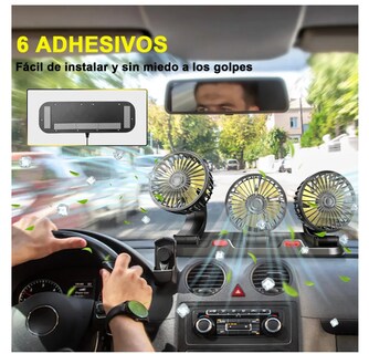 Foto 4 | Foto 4 | Ventilador Xtellar Para Auto De 3 Cabezas Ajustables 360 Enchufe 12v