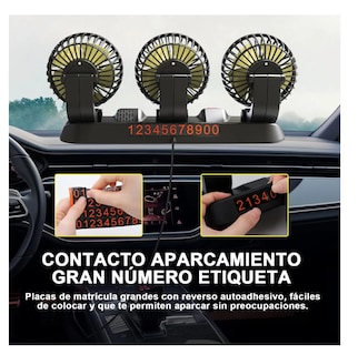 Foto 5 | Foto 5 | Ventilador Xtellar Para Auto De 3 Cabezas Ajustables 360 Enchufe 12v