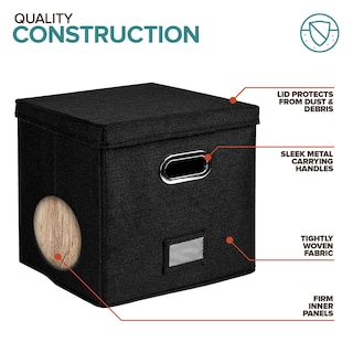 Foto 3 | Foto 3 | Caja De Almacenamiento De Discos De Vinilo Stock Your Home Para 50 O Más De 12 Pulgadas - Venta Internacional.