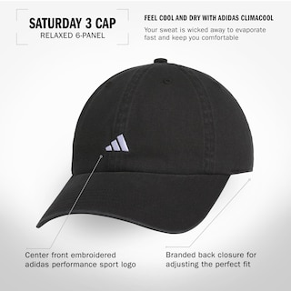 Foto 2 | Foto 2 | Gorra Adidas Saturday 3 Para Mujer Negra/blanca - Venta Internacional.