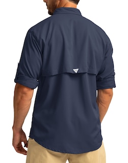 Foto 3 | Foto 3 | Camisa De Pesca Pudolla Sun Protection Upf50+ Para Hombre, Azul Marino, Xxl - Venta Internacional.