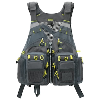 Foto 7 | Foto 7 | Chaleco De Pesca Gonex, Chaleco De Pesca Con Mosca Para Hombre Y Mujer, Gris Y Amarillo - Venta Internacional.
