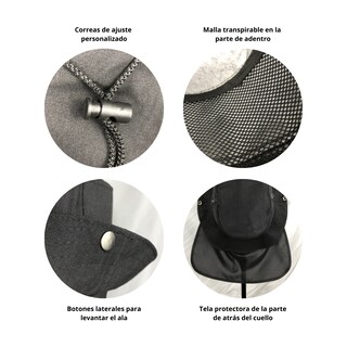 Foto 2 | Foto 2 | Sombrero Pescador Para El Sol Mayoreo 1 Pieza Negro