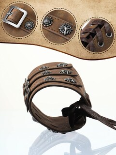 Foto 3 | Foto 3 | Protectores De Brazo Satinior Medieval De Piel Sintética, Color Bronce, 2 Piezas - Venta Internacional.