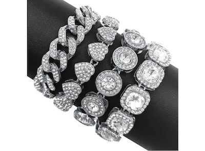 Foto 1 | Foto 1 | 4pzs Xtellar Pulsera De Cadena Cubana Hip Hop Para Hombre Y Mujer