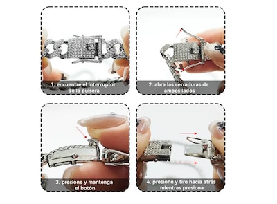 Foto 3 | Foto 3 | 4pzs Xtellar Pulsera De Cadena Cubana Hip Hop Para Hombre Y Mujer