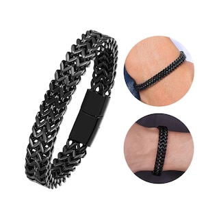 Foto 4 | Foto 4 | Esclava Lab.g Negro 21 Cm Para Hombre Dos Filas Acero Hebilla Magnética