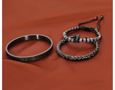 Foto 5 | Foto 5 | Set 3 Pulseras De Corona Acero Lujo Romano Brazalete Inox
