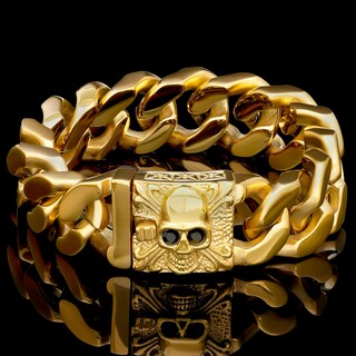 Foto 3 | Foto 3 | Pulsera West Coast Jewelry Crucible Para Hombre, Acero Chapado En Oro - Venta Internacional.