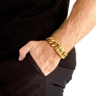 Foto 5 | Foto 5 | Pulsera West Coast Jewelry Crucible Para Hombre, Acero Chapado En Oro - Venta Internacional.